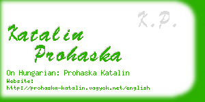 katalin prohaska business card